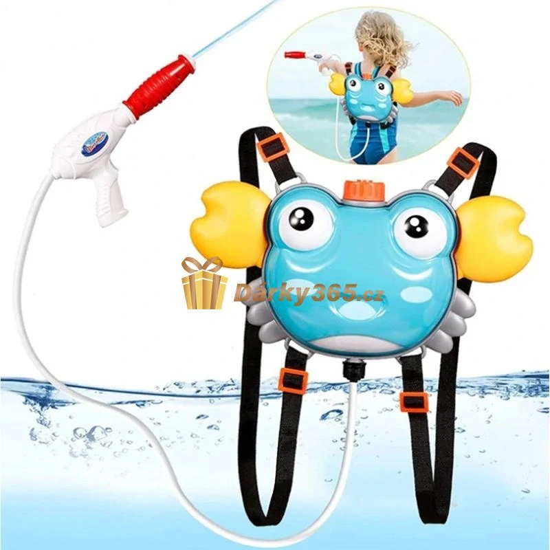 Vodní pistole s nádrží v batohu Krab 1000 ml