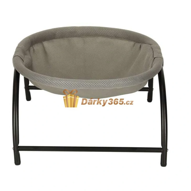 Pelíšek pro kočky - houpací síť na nohách 45x42x23 cm šedý