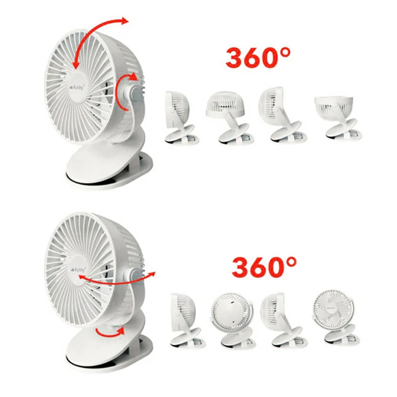 Bezdrátový stolní ventilátor Ruhhy, 1200 mAh, USB-C, 3 rychlosti