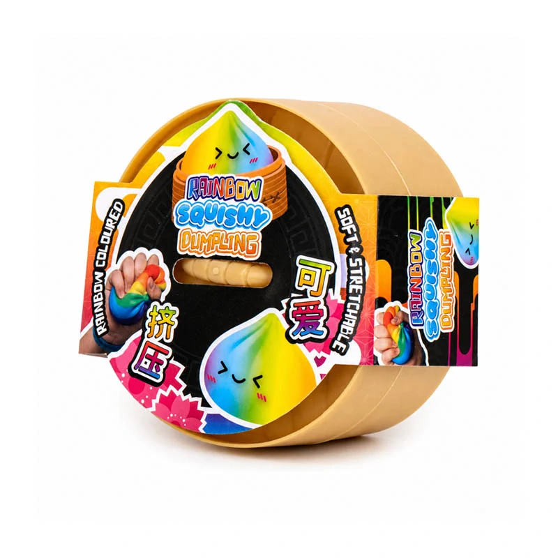 Antistresový mačkací knedlíček duhový - Squishy Rainbow Dumpling