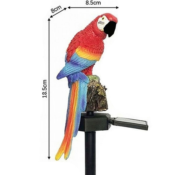 Zahradní solární světlo Papoušek