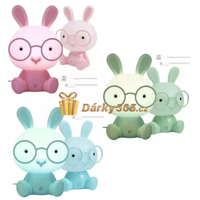 Dětská noční LED lampička zajíček