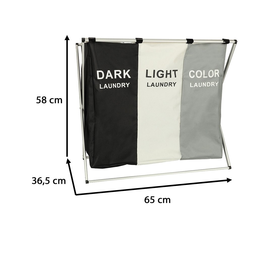 Koš na prádlo trojitý 135 l