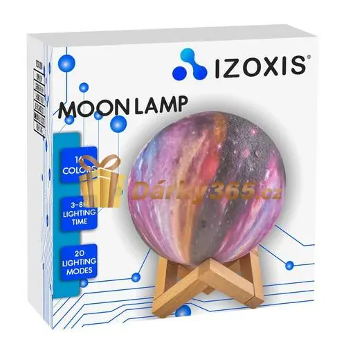 Noční měsíční lampa 15cm, 16 barev