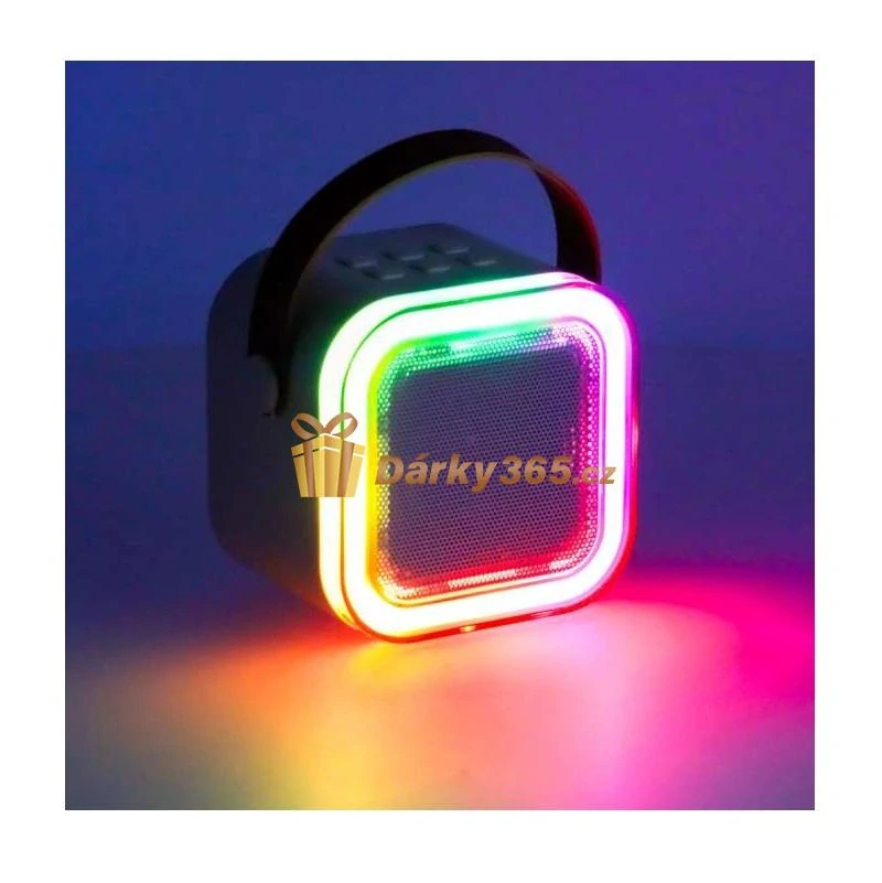 Bezdrátový přenosný mini karaoke set 2x mikrofon K12 růžový