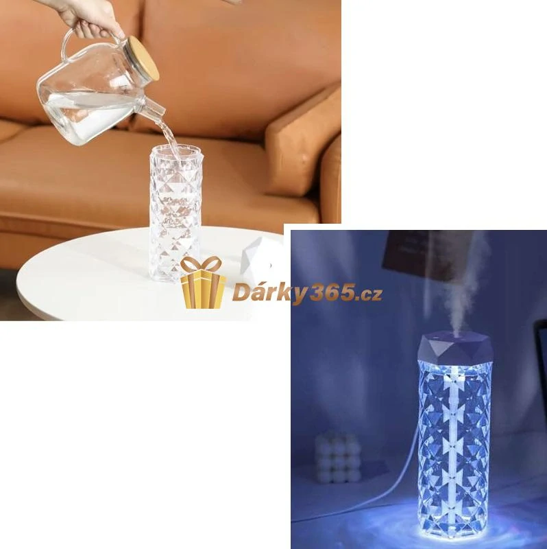 Zvlhčovač vzduchu - noční lampa 2v1