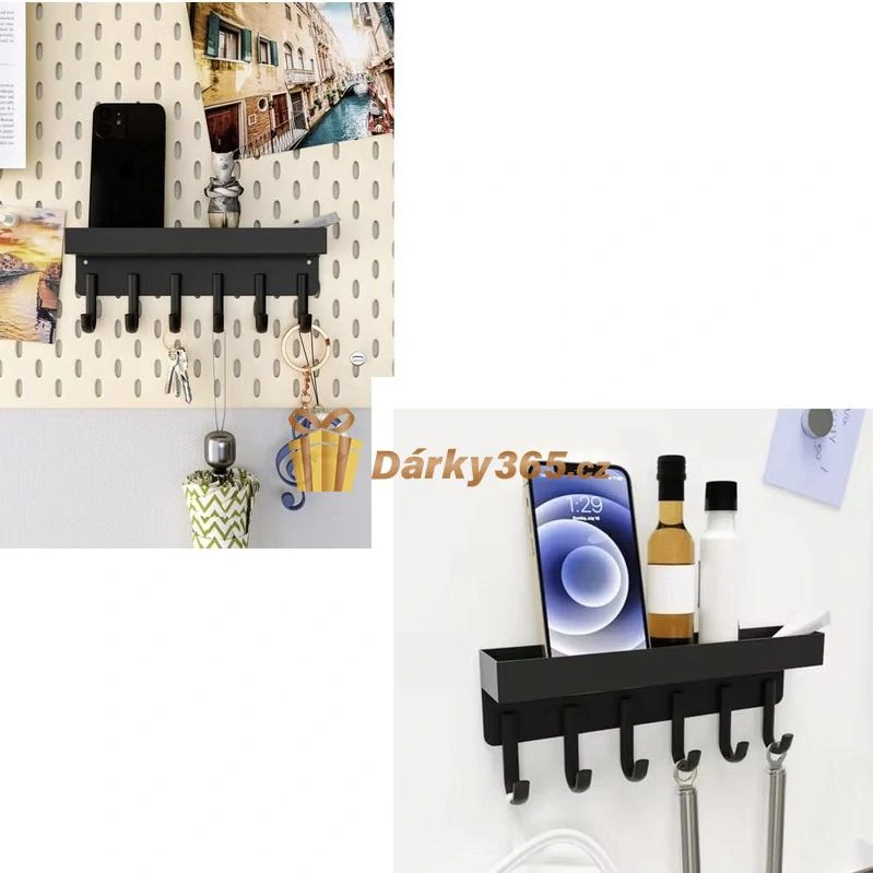 Nástěnný věšák s policí 24,5 cm