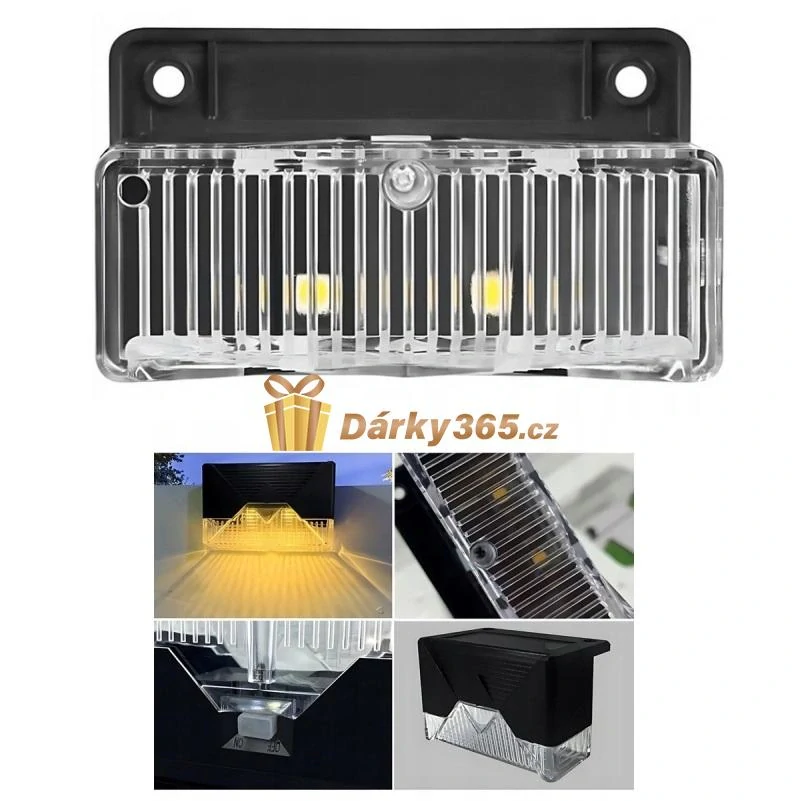 Solární LED zahradní schodišťové svítidlo 4 kusy