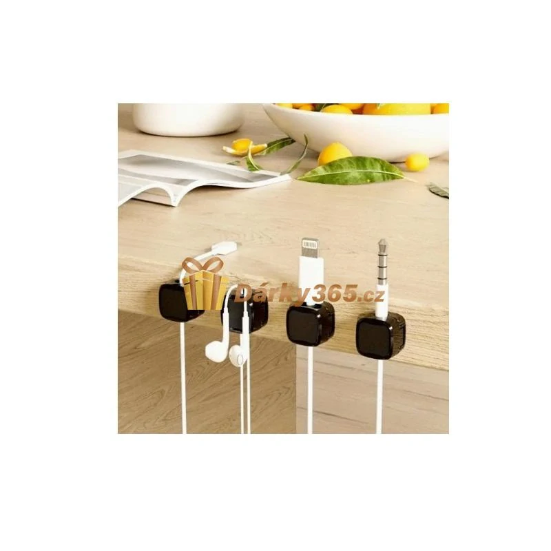 Magnetický organizér kabelů 50 ks černý