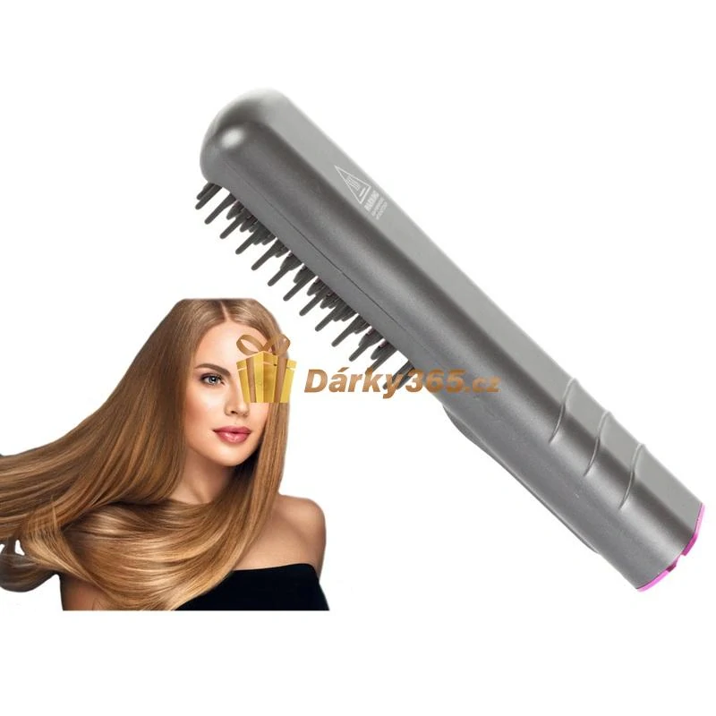 Elektrický bezdrátový kartáč na rovnání vlasů 2v1