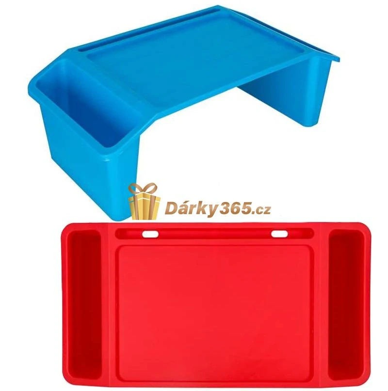 Cestovní stolek do auta pro děti s úložným prostorem plastový