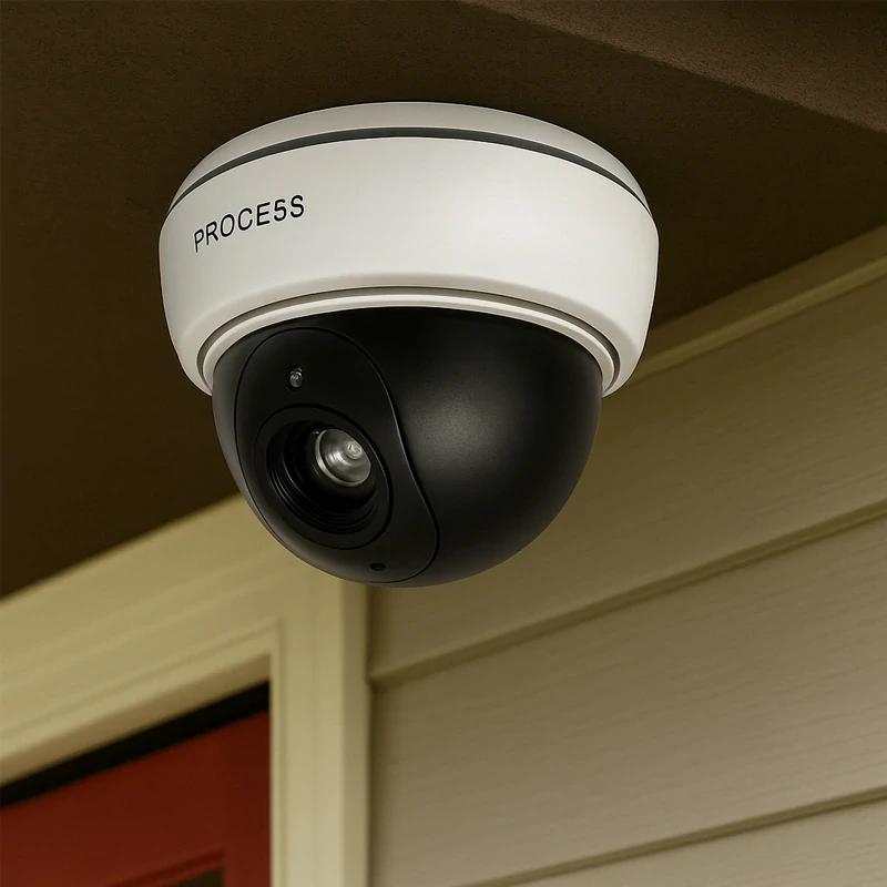 Atrapa kamery Dome IR velká – falešná CCTV kamera s LED