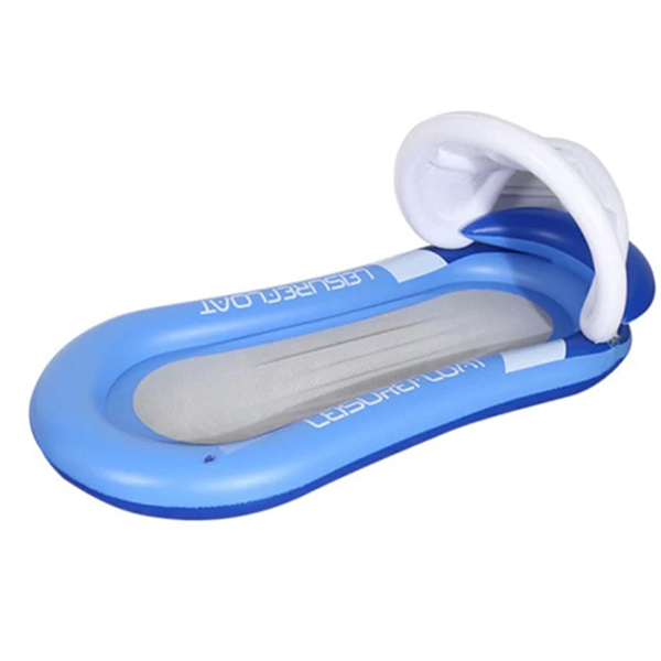 Nafukovací lehátko se sítí a stříškou