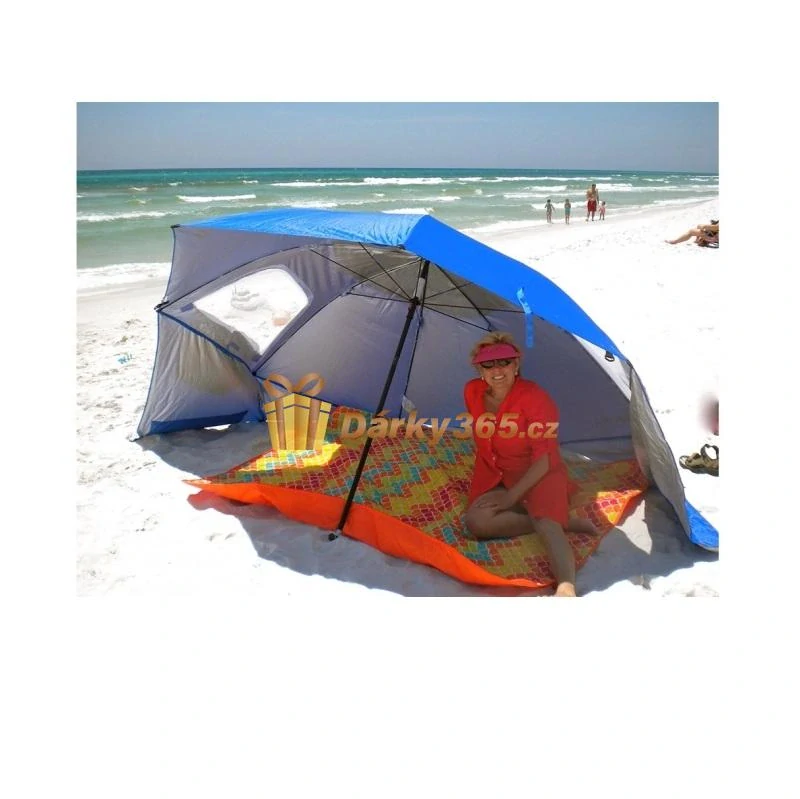 Velký zahradní plážový slunečník 2v1