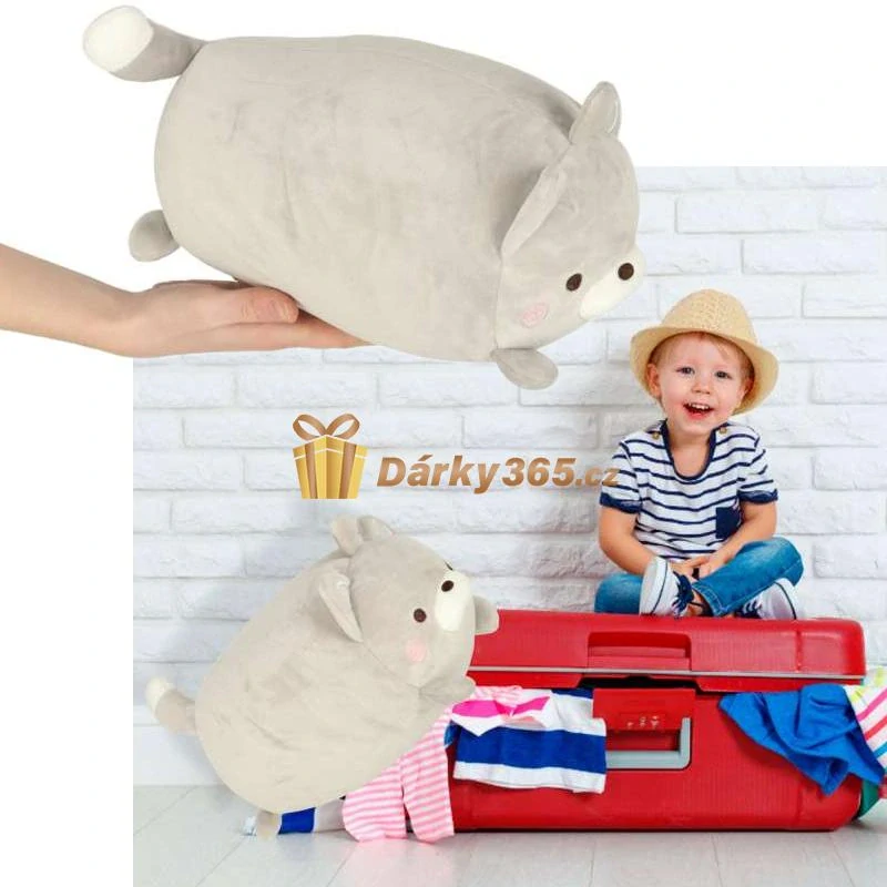 Magický cestovní kamarád 2v1 polštářek kočka