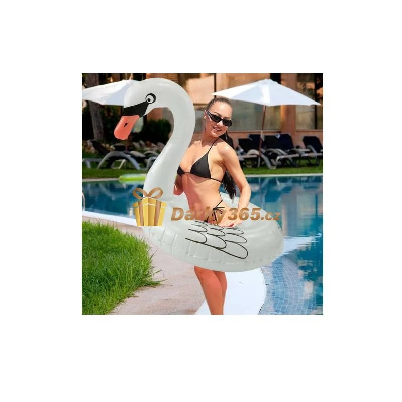 Nafukovací kruh labuť s LED světlem