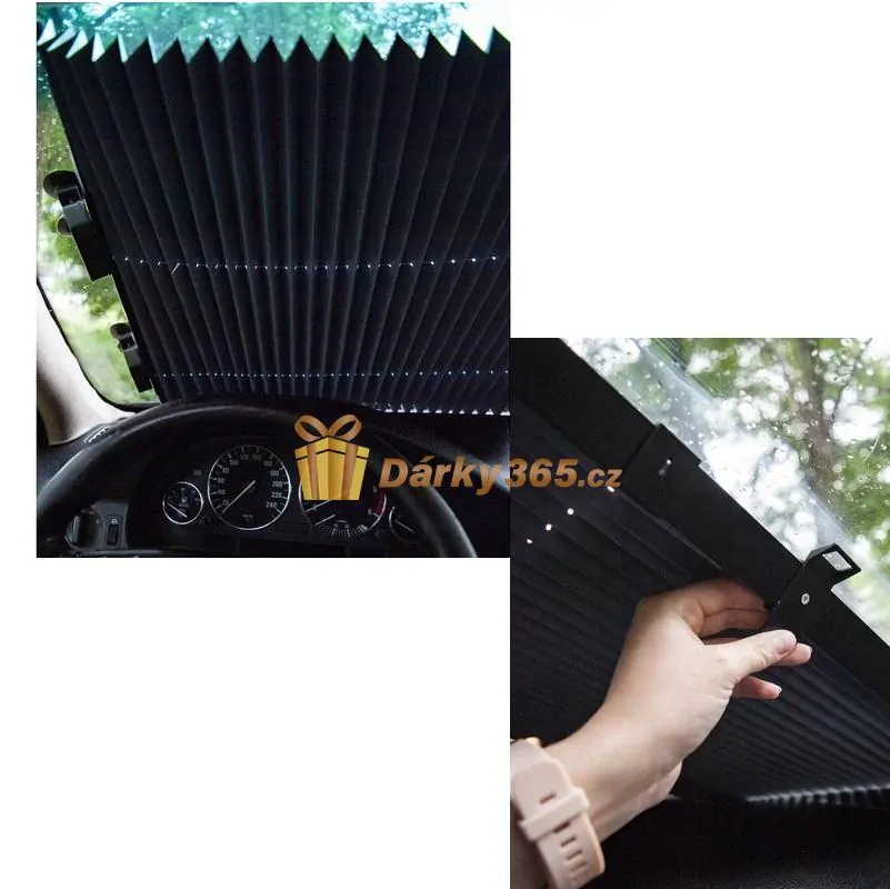 Sluneční clona roleta na čelní sklo