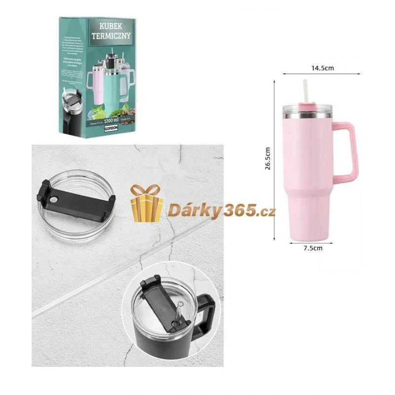 Termohrnek 1200ml s brčkem