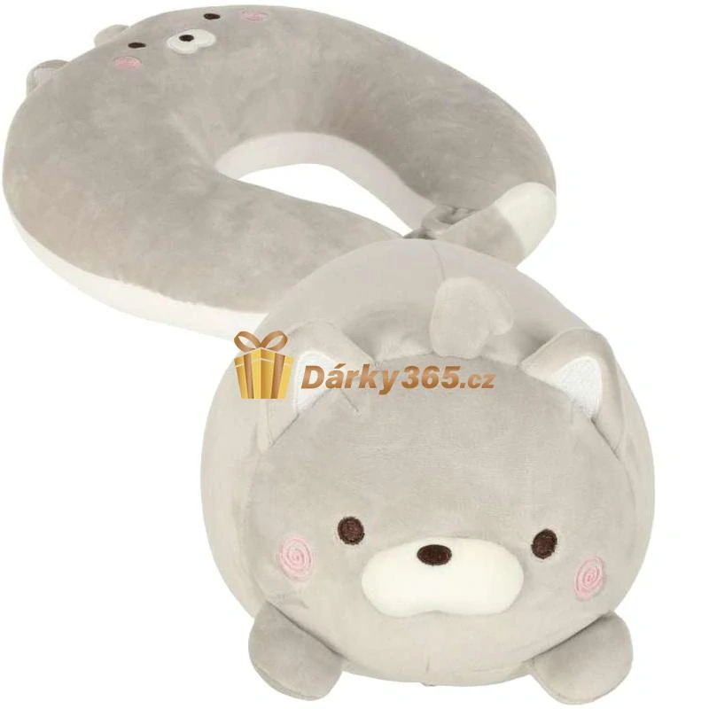 Magický cestovní kamarád 2v1 polštářek kočka