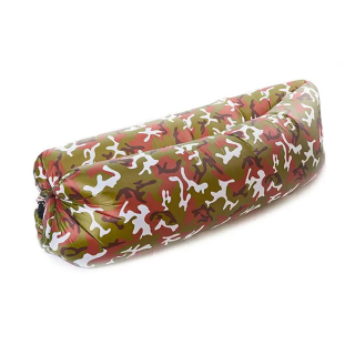 Nafukovací pytel Lazy Bag maskáčový zelený