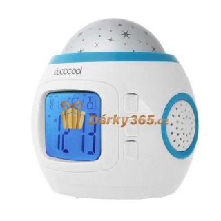 Budík s projekcí hvězd – relaxační světlo a zvuky