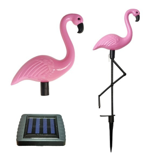 Solární zahradní lampa Plameňák