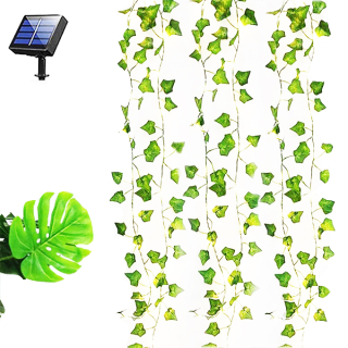 Solární LED řetěz - listy