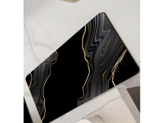 Koupelnová protiskluzová rychleschnoucí rohož černá 50x80 cm