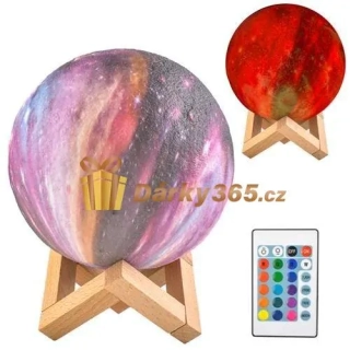 Noční měsíční lampa 15cm, 16 barev