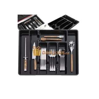 Organizér do kuchyňské zásuvky - plastová vložka 27,5 - 44,5 x 36,5cm