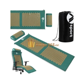 Akupresurní podložka s polštářkem zeleno zlatá