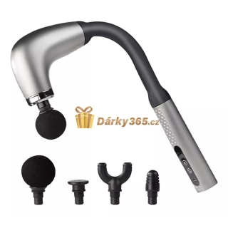 Masážní pistole pro regeneraci a uvolnění svalů – zahnutá