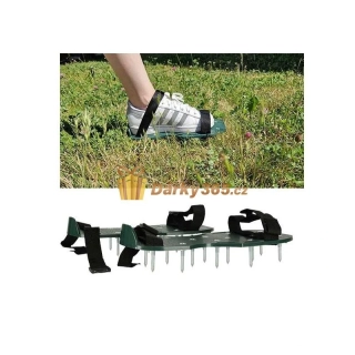 Provzdušňovač trávníku vertikutátor na boty s hroty 30x13 cm