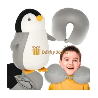 Magický cestovní kamarád 2v1 polštářek tučňák