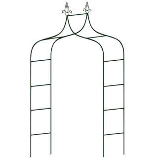 Zahradní pergola kovová na květiny dekorativní tmavě zelená