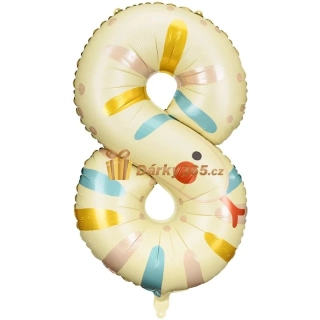 Fóliový balón číslo 8 had 55x88 cm