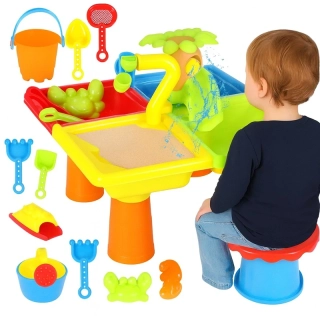 Vodní hrací stolek 2v1 s pískovištěm a doplňky