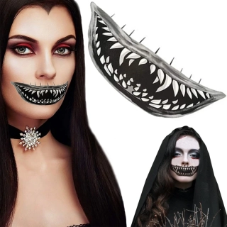 Halloween tetování falešné zuby – dočasný make-up efekt, omyvatelné 1 ks