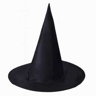 Čarodějnický klobouk na Halloween – klasická špičatá čepice se vzorem