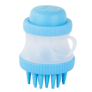 Masážní kartáč s nádobou na šampon pro psy